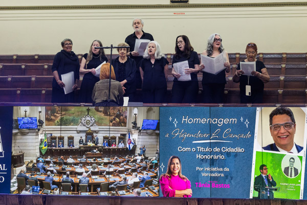 Entrega do título de cidadão honorário do Mun. do RJ ao Sr. Hazenclever Cançado - Cicero Rodrigues/CMRJ / Ascom Ver. Tânia Bastos - Foto 37