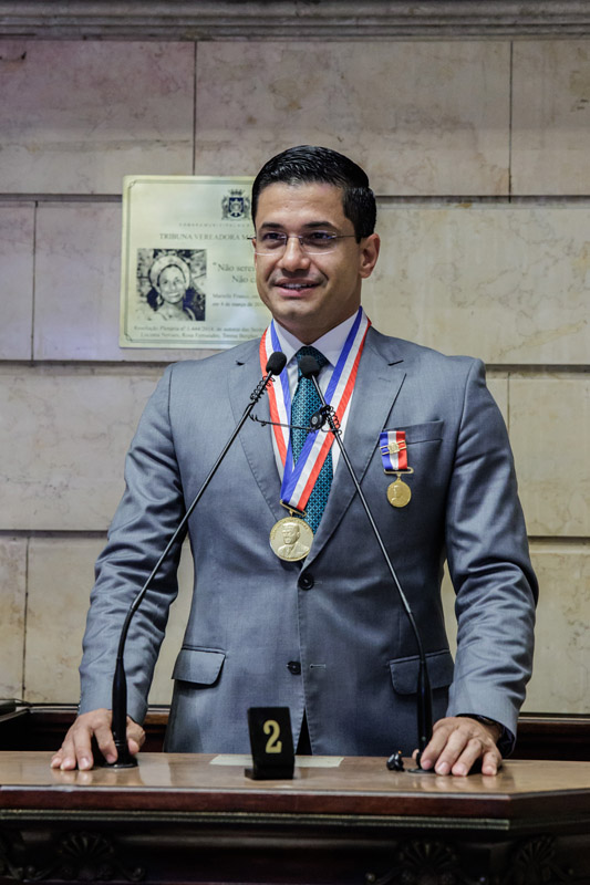 Entrega da medalha Pedro Ernesto ao Dep. Est. Daniel Librelon / Fotos: Cicero Rodrigues/CMRJ - Foto 18